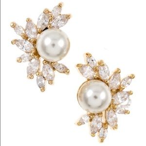 ROSE GOLD and Pearl Formal Stud Earrings
